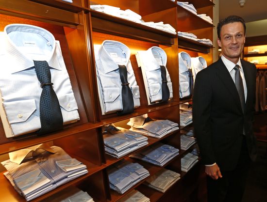 Коктейль в бутике Ermenegildo Zegna