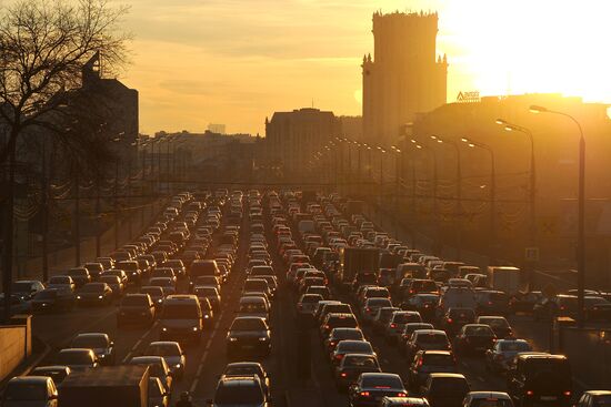 Автомобильные "пробки" на улицах Москвы