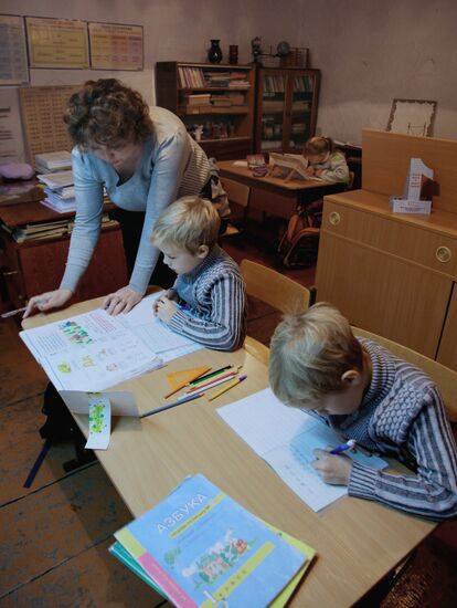 Работа малокомплектной начальной школы в деревне Машанка