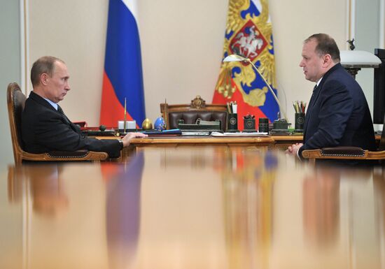 В.Путин встретился с Н.Цукановым