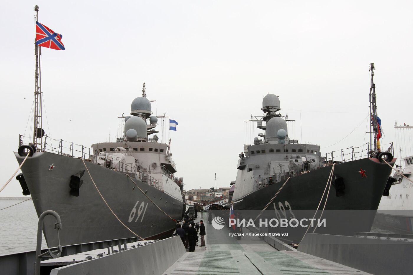Ракетный корабль "Дагестан" вступил в строй Каспийской флотилии