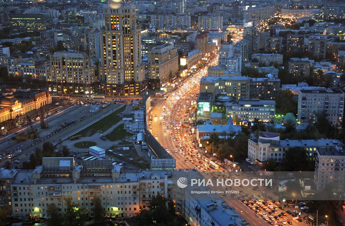 Садовое кольцо в районе площади Павелецкого вокзала