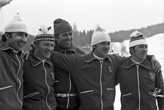 Советские биатлонисты на ХII зимней Олимпиаде