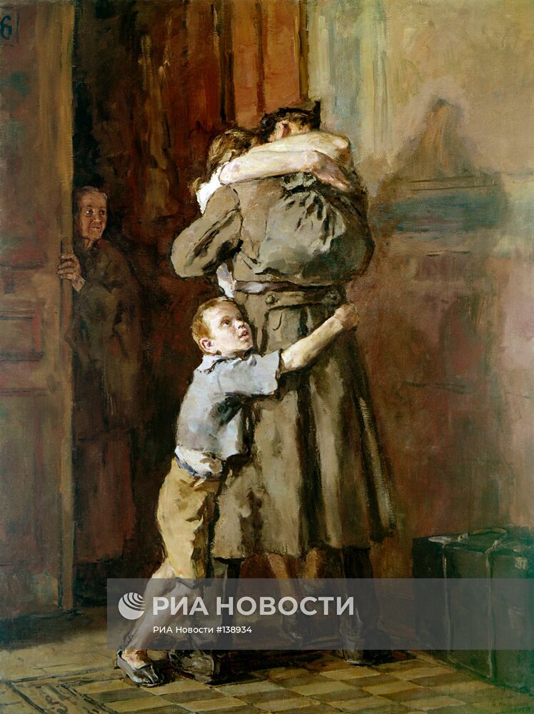 Репродукция картины В.Костецкого "Возвращение"