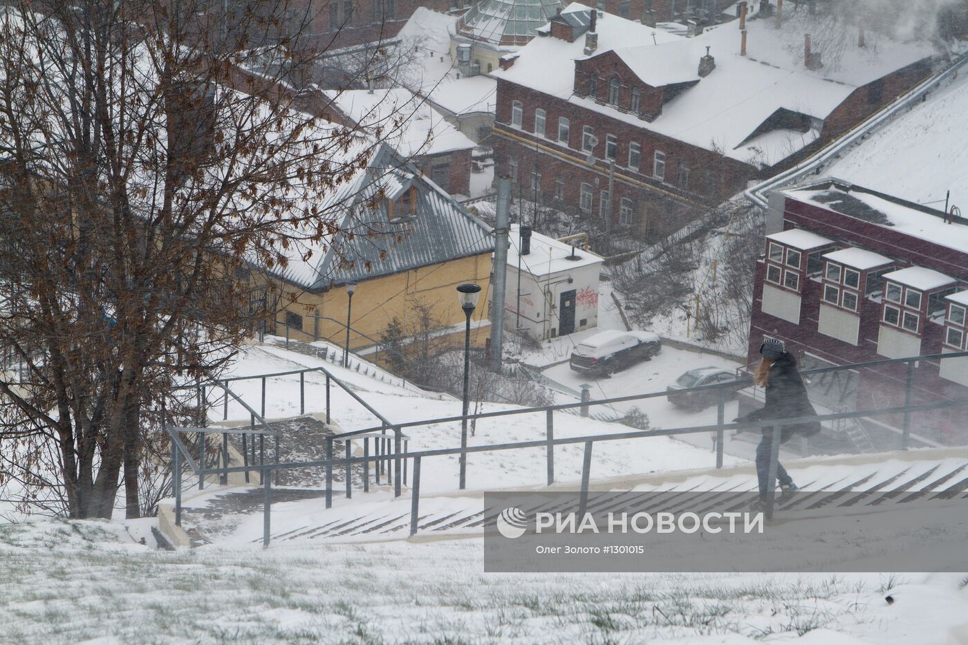 Снегопад в Нижнем Новгороде