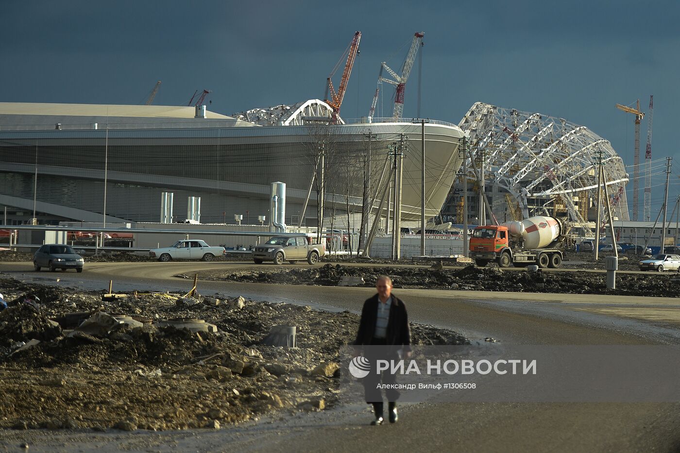 Строительство Олимпийских объектов в Имеретинской долине в Сочи