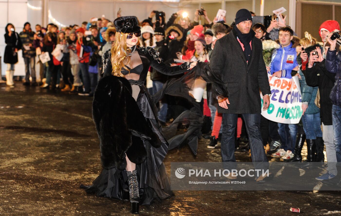 Американская певица Леди Гага прибыла в Москву