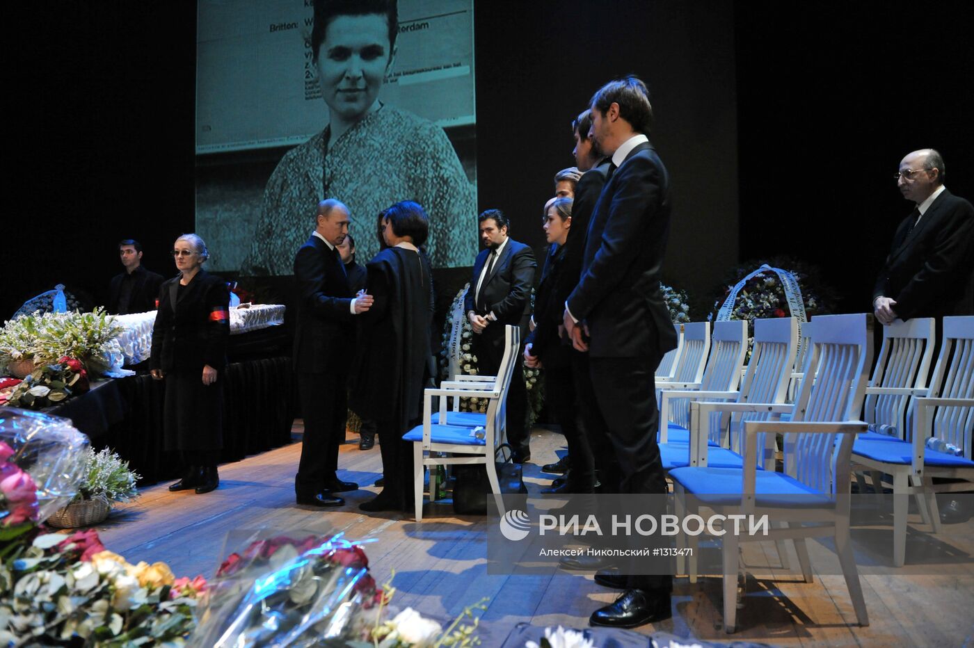 В.Путин на церемонии прощания с оперной певицей Г.Вишневской