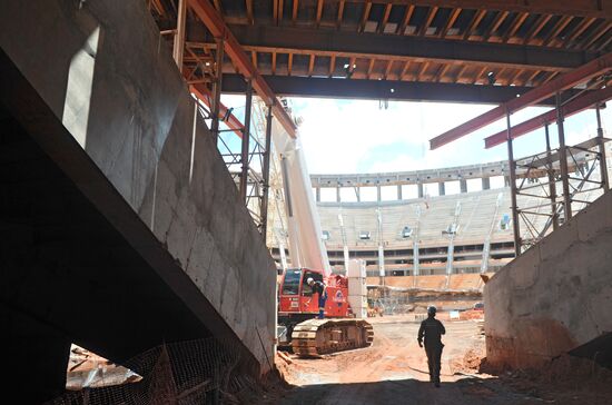 Строительство Национального стадиона в Бразилии