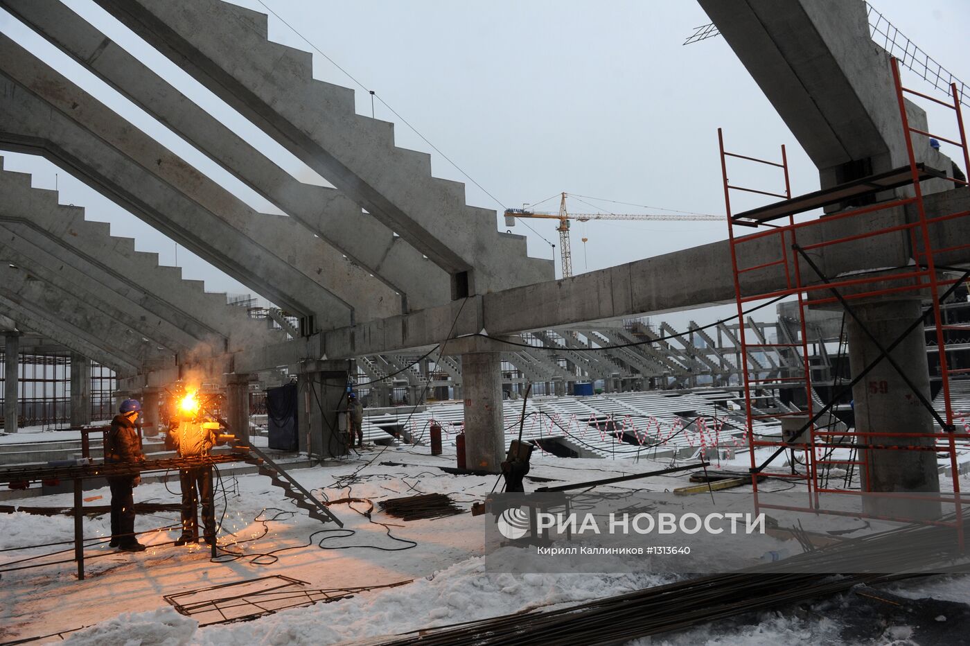 Строительство стадиона "Спартак"