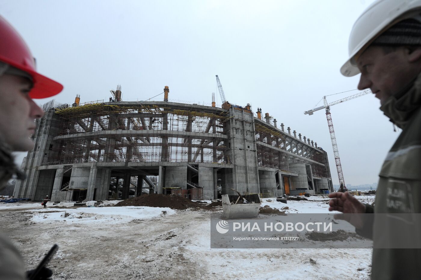 Строительство стадиона "Спартак"