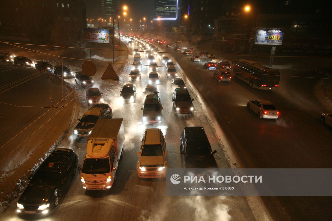 Сильные морозы в Новосибирске