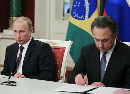 Встреча В.Путина и Д.Роуссефф в Москве