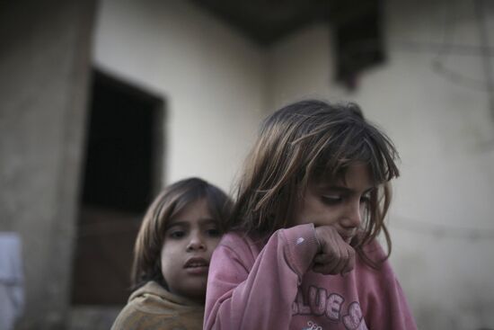Сирийские беженцы в долине Бекаа в Ливане