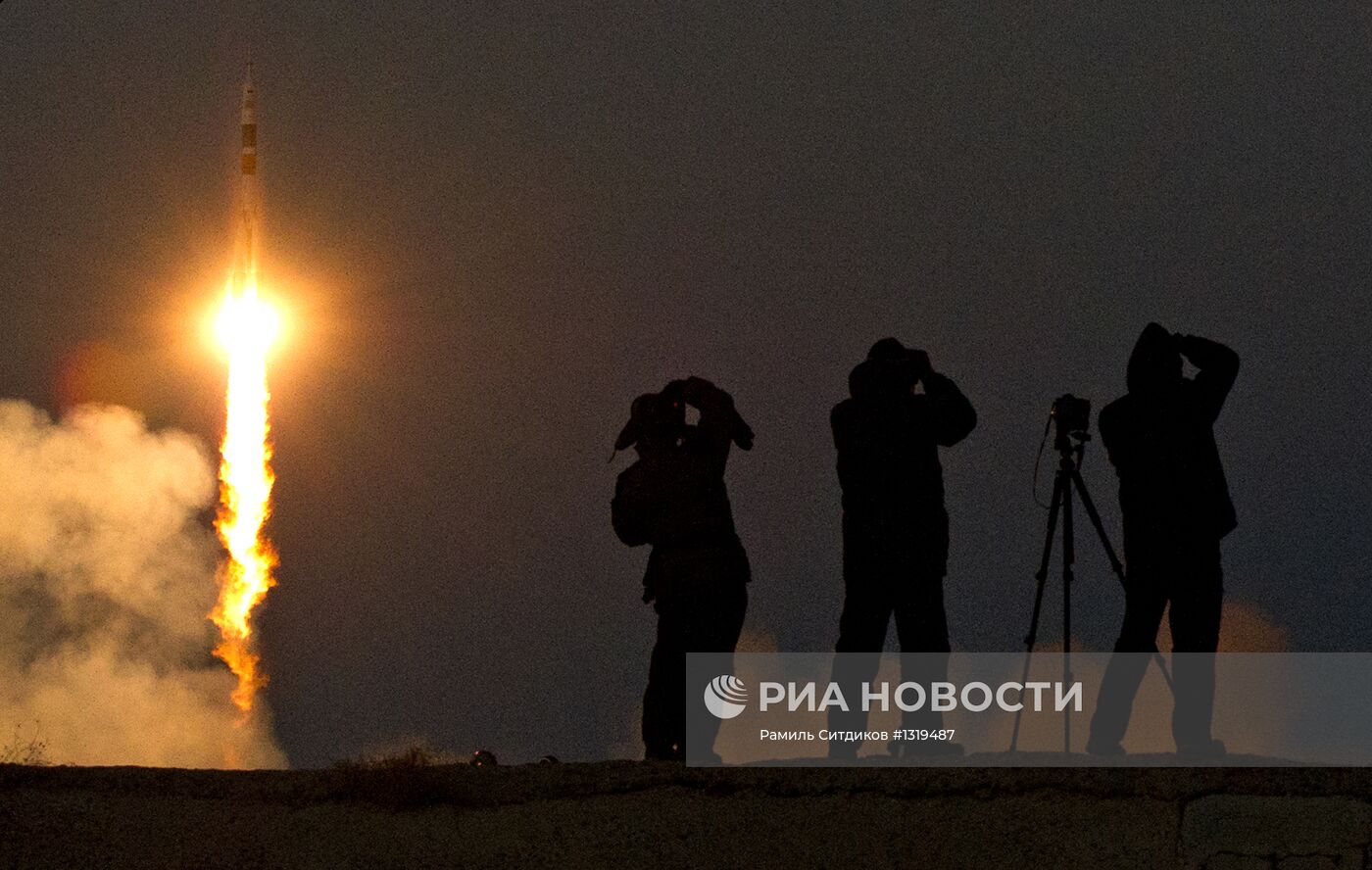 Запуск транспортного пилотируемого корабля "Союз ТМА-07М"