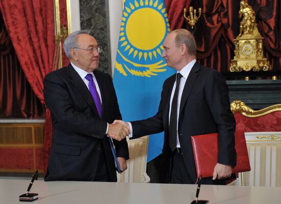 В.Путин и Н.Назарбаев