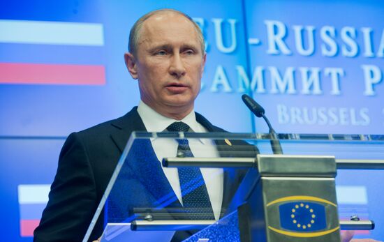 В.Путин на саммите Россия-ЕС в Брюсселе