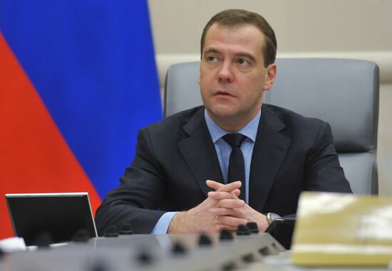 Д.Медведев проводит совещание в Доме правительства РФ