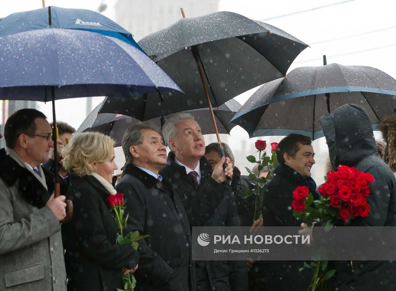 Сергей Собянин на открытии памятника П.Столыпину в Москве