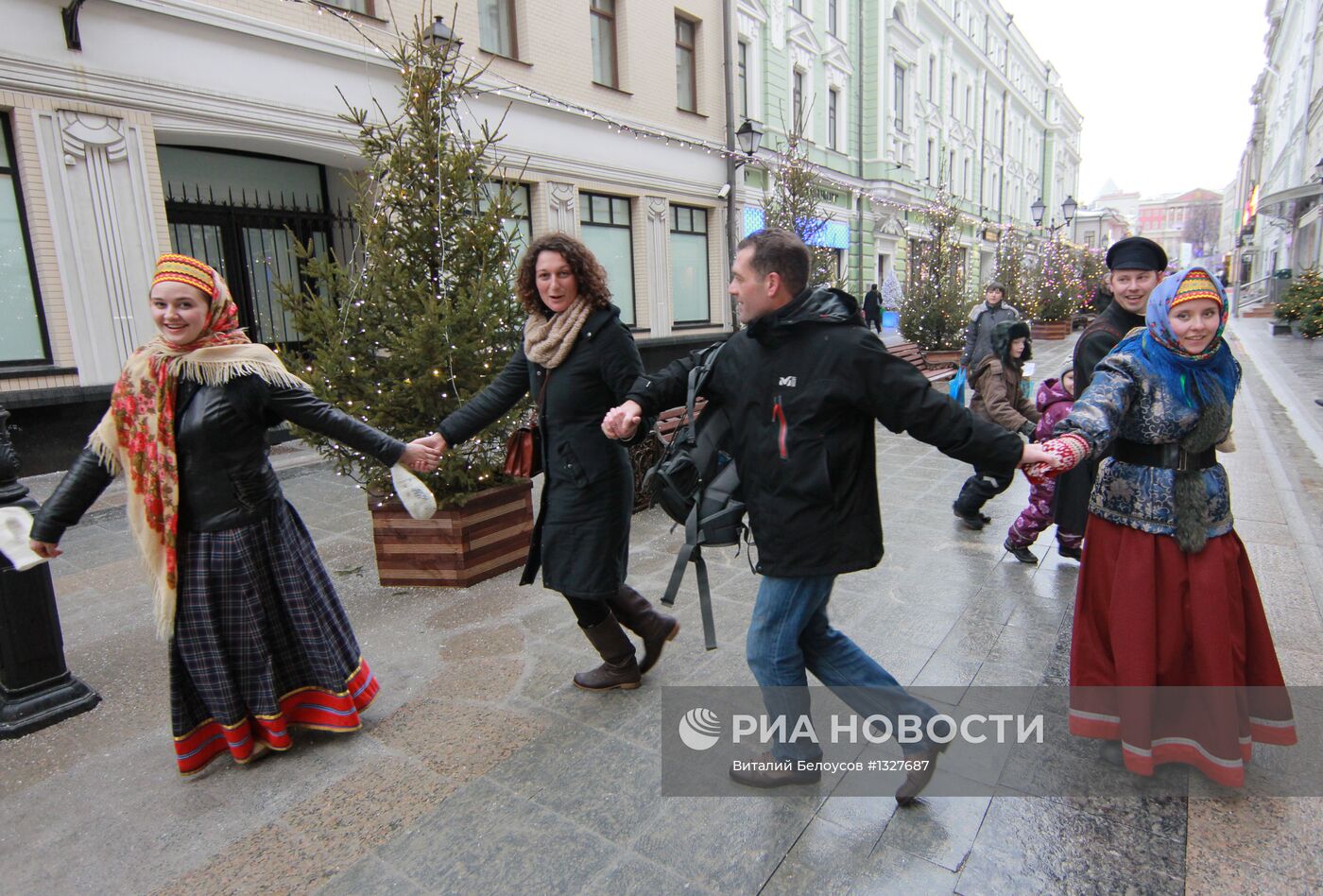 Открытие пешеходной зоны в Тверском районе Москвы