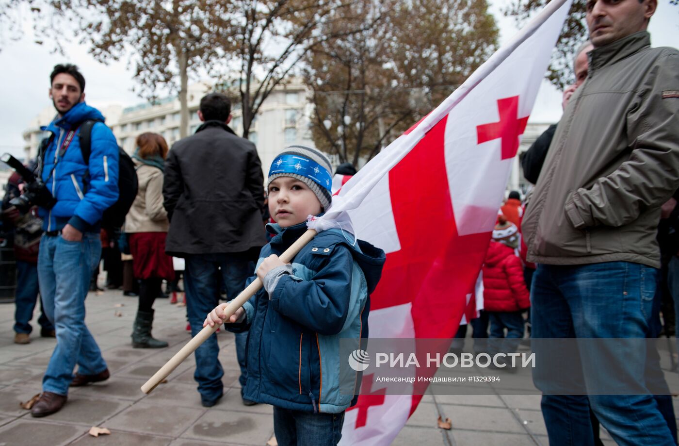 Акция против сил НАТО была сорвана в Тбилиси