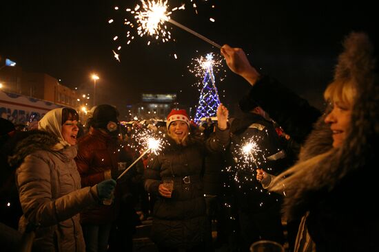 Встреча Нового года в Новосибирске