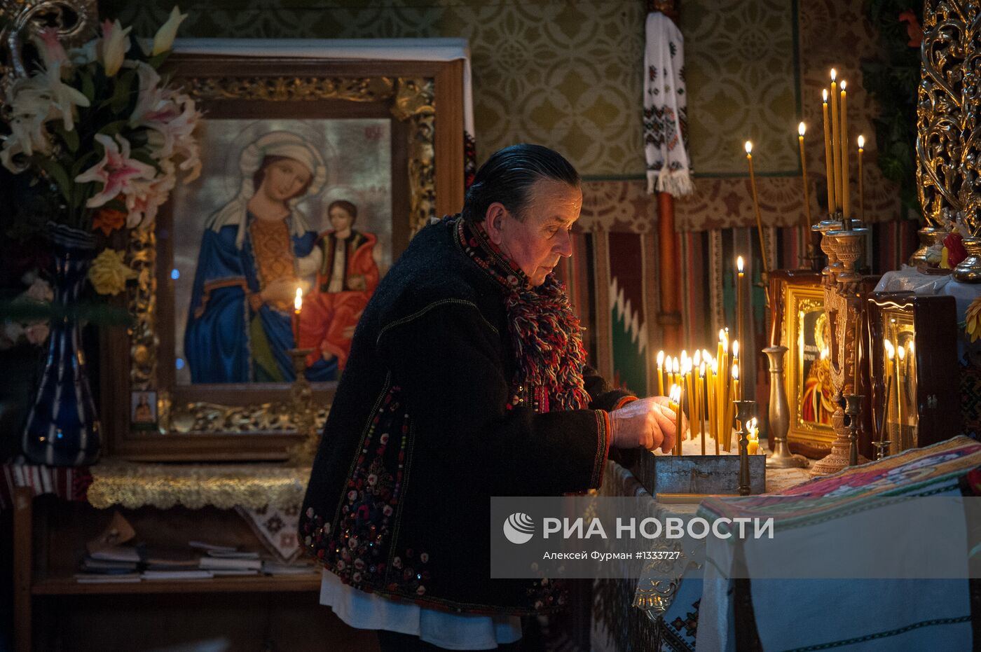 Празднование Рождества в селе Криворивня на Украине