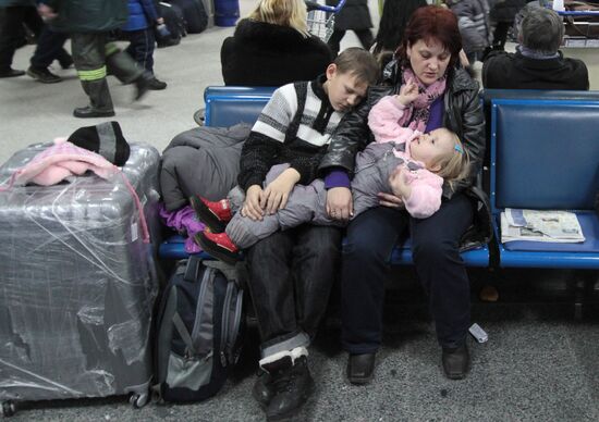 Задержка рейсов авиакомпании "АэроСвит" на Украине