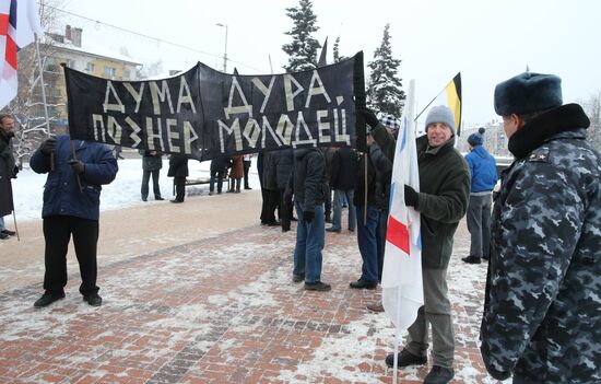 Акция оппозиции против "антимагнитского закона" в Калининграде