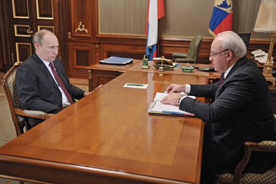 Встреча президента РФ В.Путина с В.Зиминым
