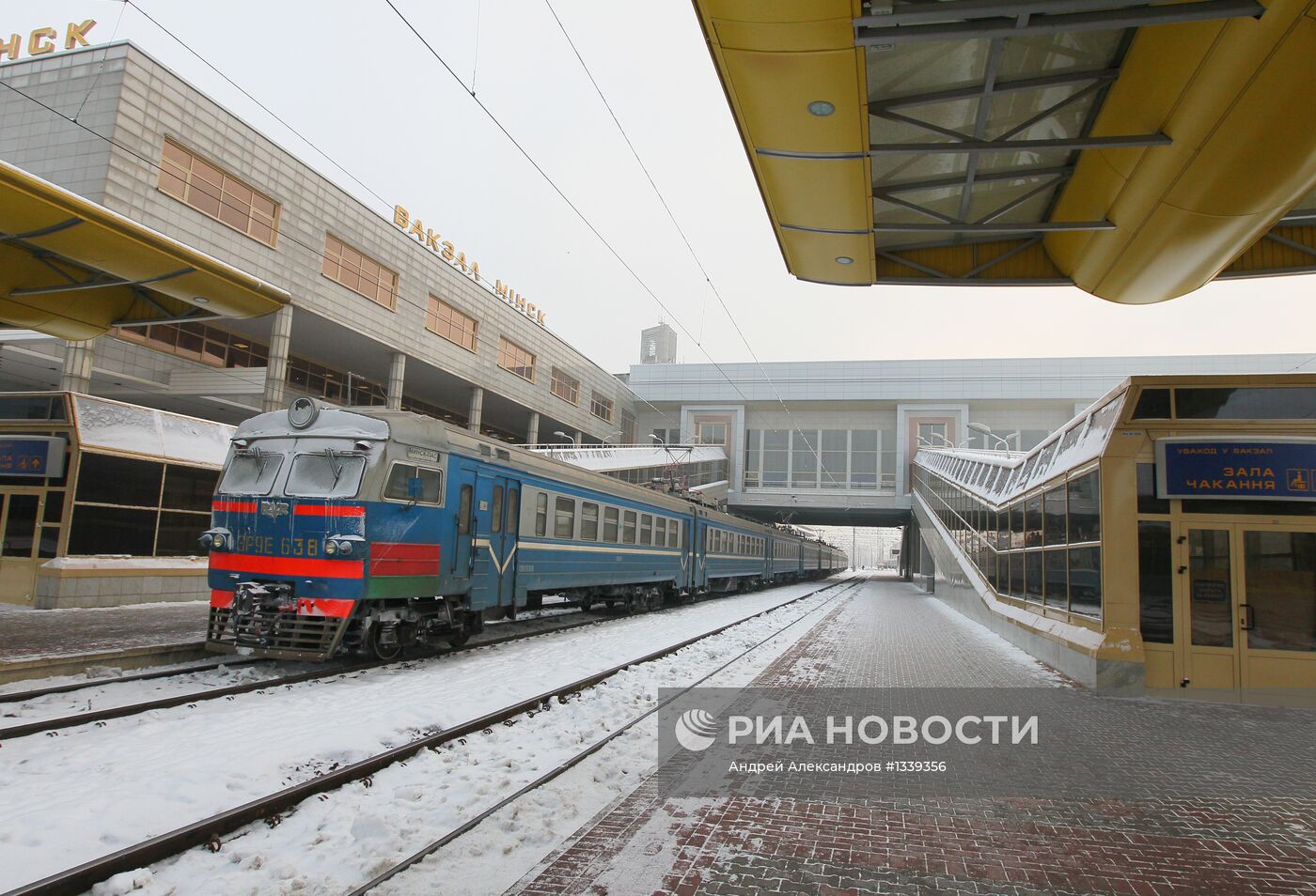 Работа центрального железнодорожного вокзала Минска
