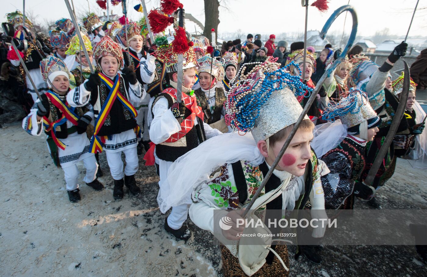 Празднование украинского народного праздника Маланки