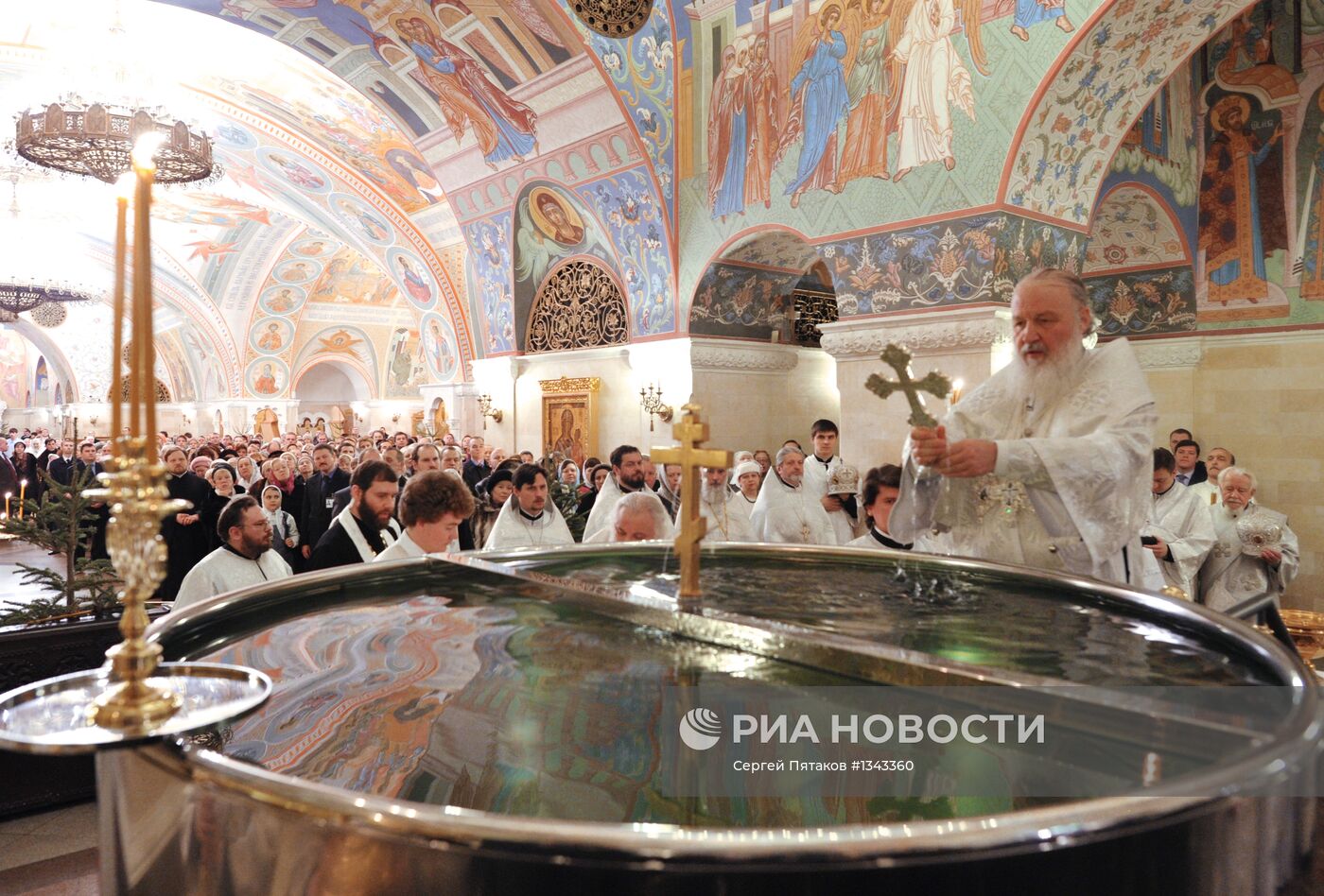 Патриаршее служение в Крещенский сочельник в Москве