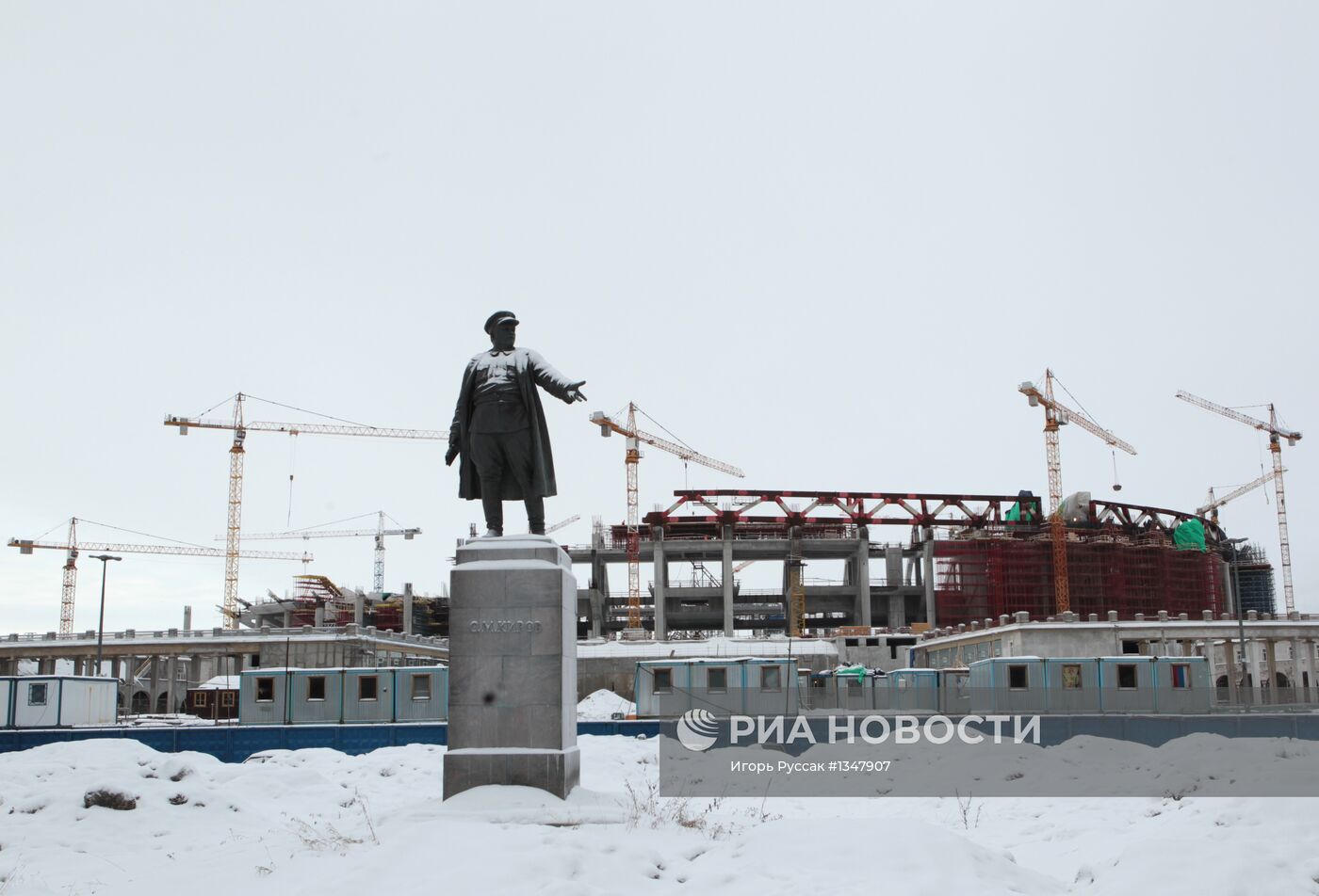 Строительство стадиона "Зенит-арена" в Санкт-Петербурге