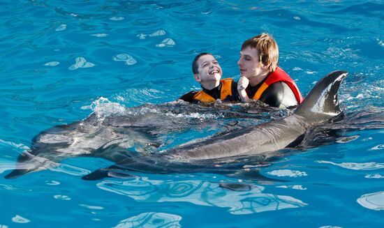 Дельфинотерапия в минском дельфинарии