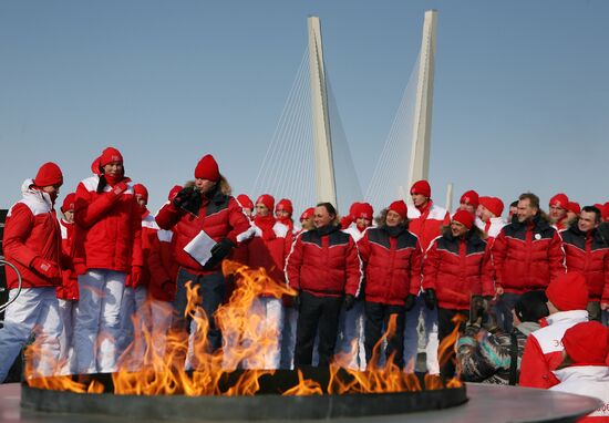 Старт эстафеты Огня XXVII Всемирной летней Универсиады в России