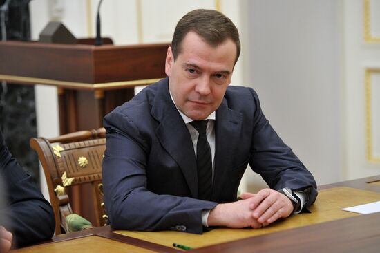 Д.Медведев на заседании Совбеза РФ