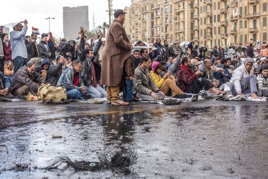 Пятничная молитва на площади Тахрир в Каире