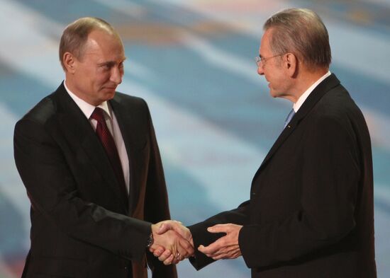 В.Путин на торжественной церемонии "Год до Олимпийских игр-2014"