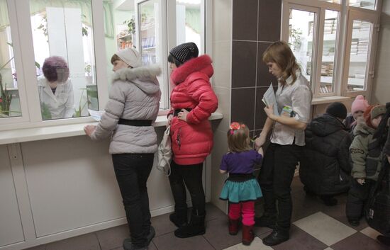 Работа детской поликлиники в Омске в период эпидемии гриппа