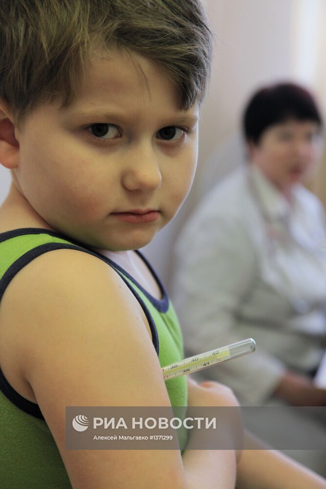 Работа детской поликлиники в Омске в период эпидемии гриппа