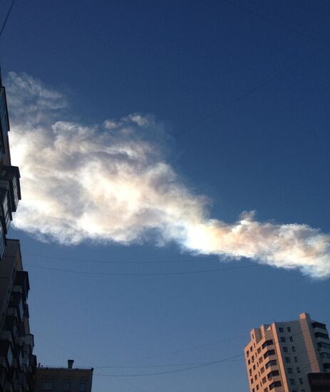 Падение метеорита на Урале