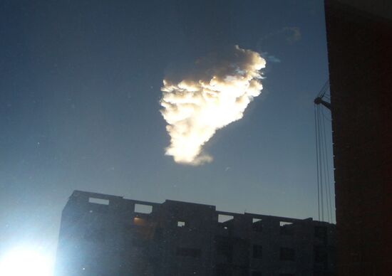 Падение метеорита на Урале