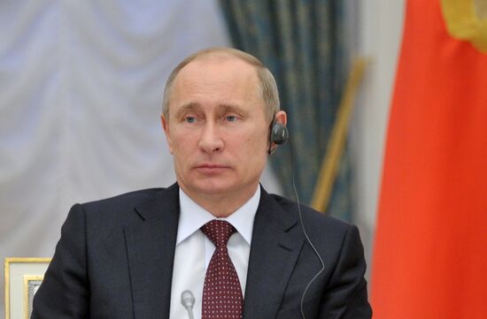 Встреча В.Путина c участниками стран "Группы двадцати"