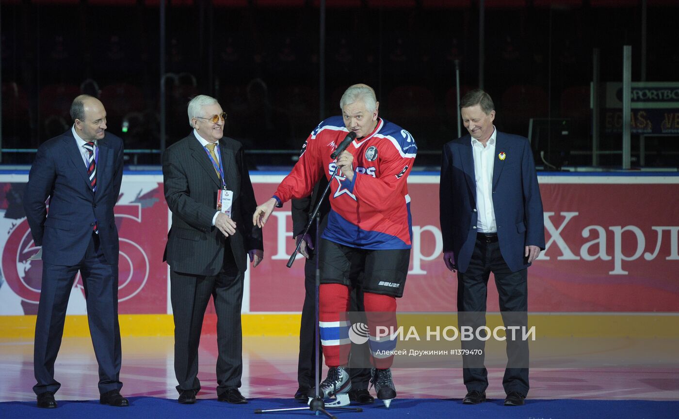 Сергей Иванов на матче памяти хоккеиста Валерия Харламова