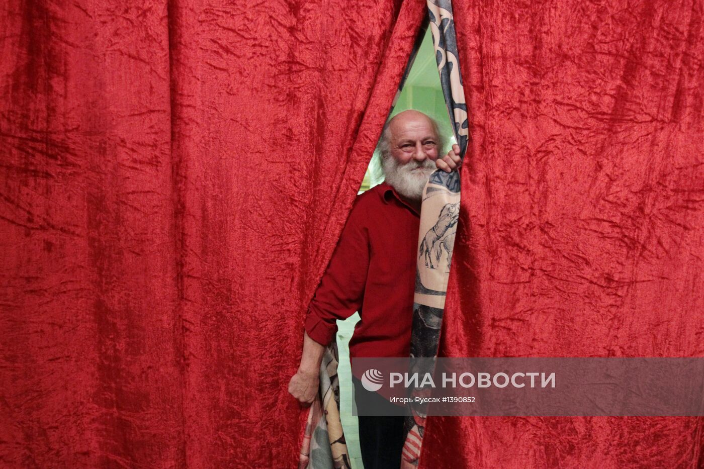 Пресс-конференция Вячеслава Полунина в Цирке на Фонтанке