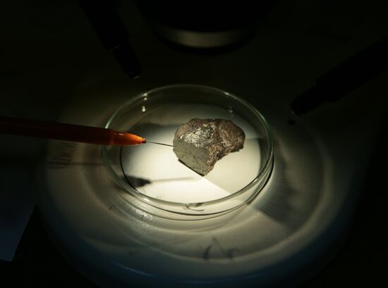Исследования чебаркульского метеорита в московской лаборатории