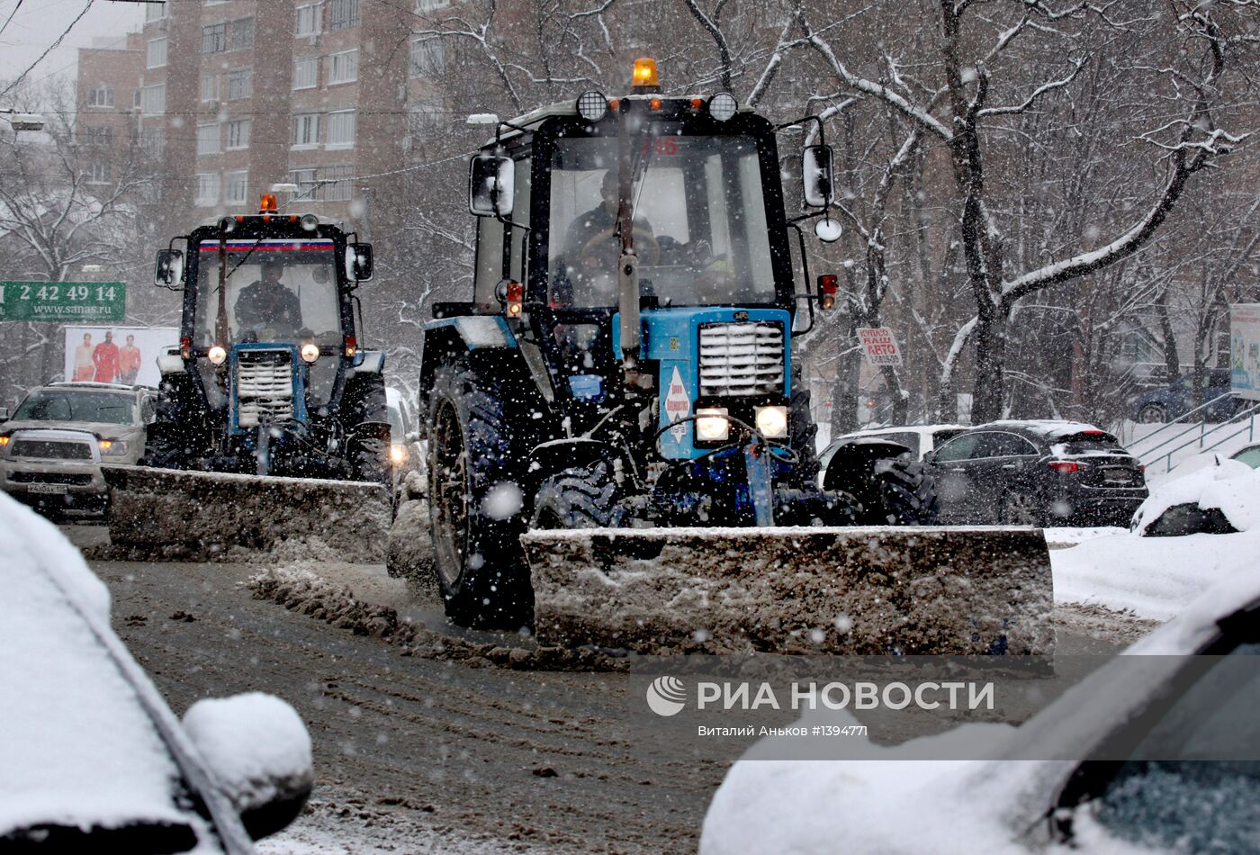 Мартовский снег во Владивостоке