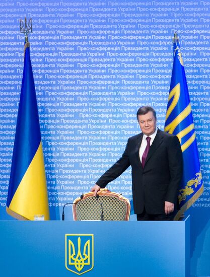 Итоговая пресс-конференция президента Украины Виктора Януковича
