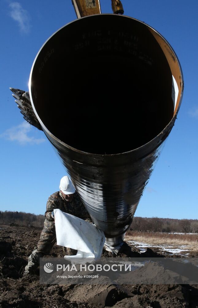 Строительство газопровода в Калининградской области